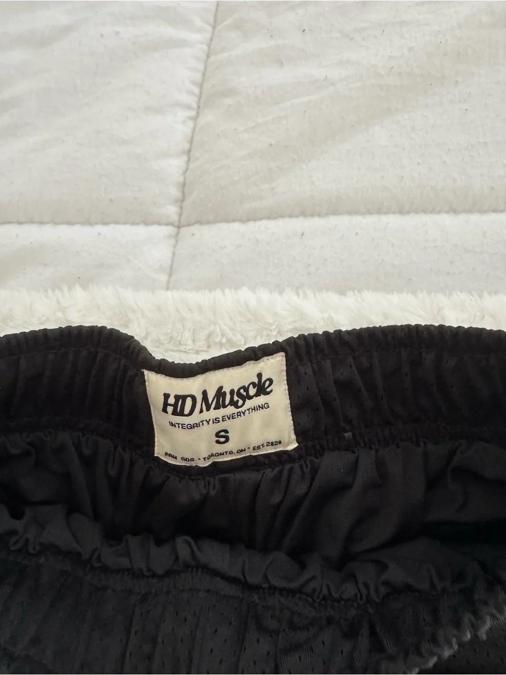 Black Men's Mesh Athletic Shorts with Contrast Drawstring